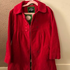 Mini Boden adorable corduroy girls 7/8 year old coat.